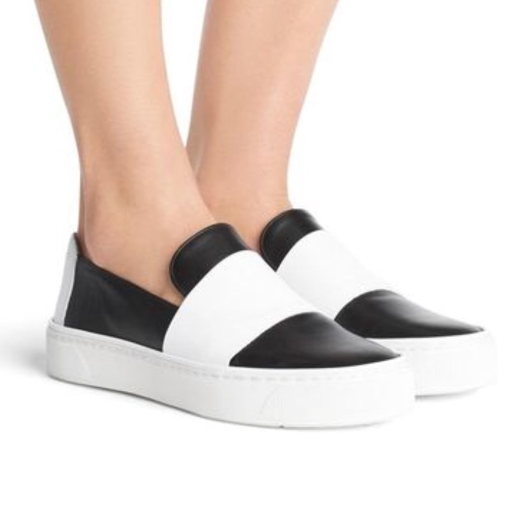 Stuart Weitzman Boyband Black Leather Sneaker